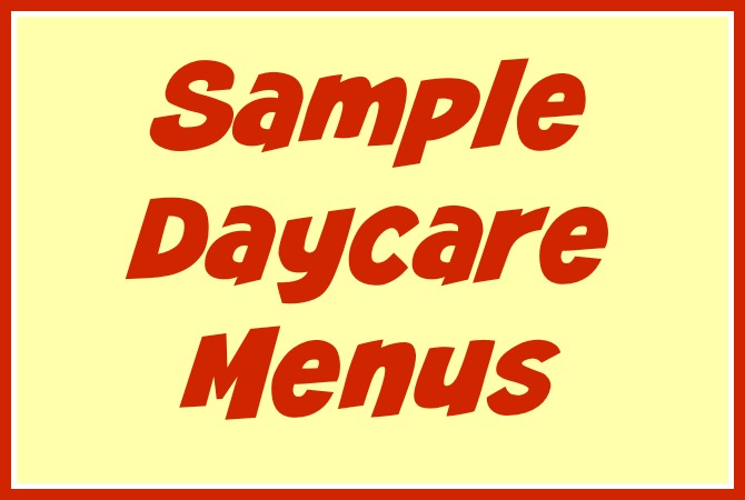 daycare menu template word