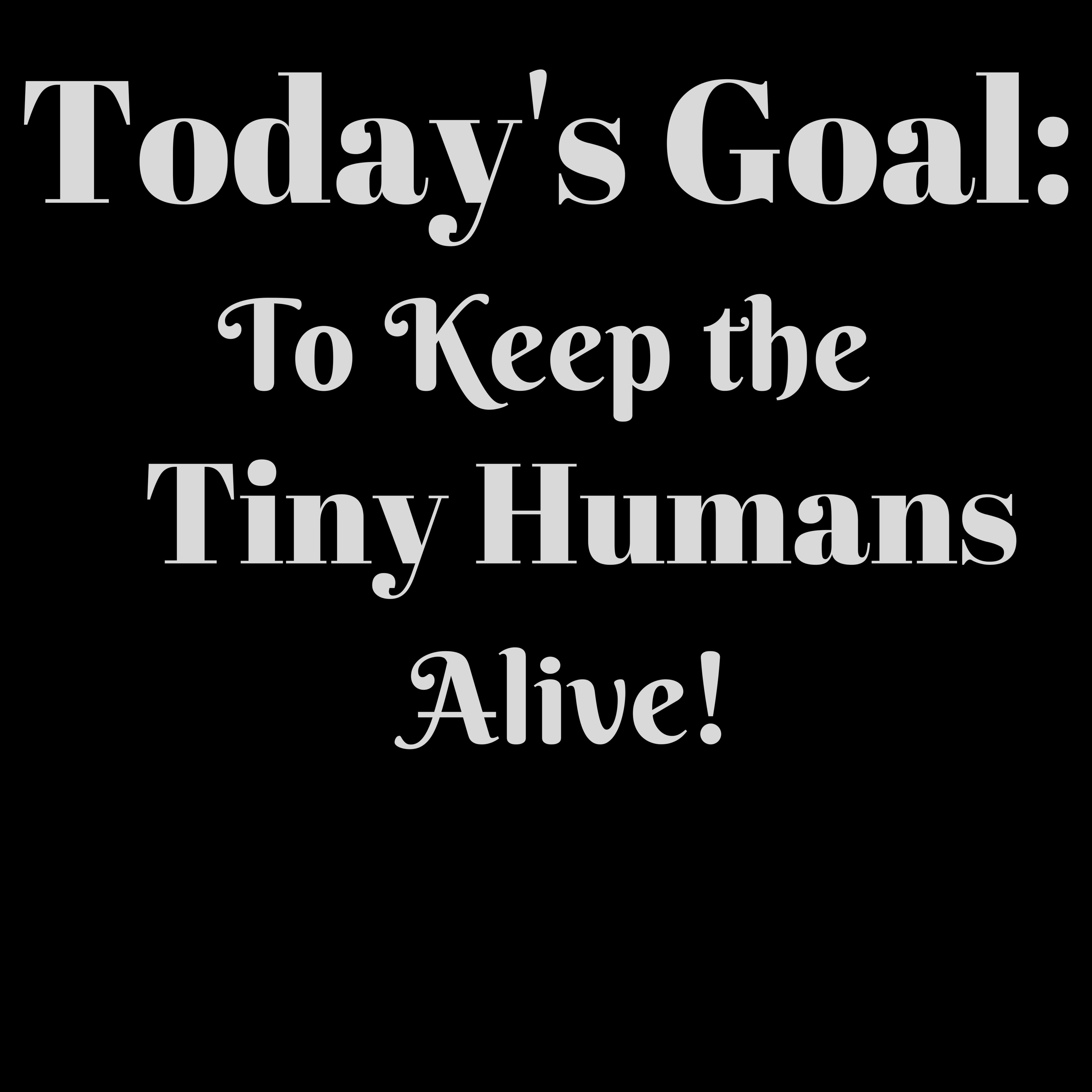 Today's Goal Keep the Tiny Humans Alive T-Shirt – Shirtoopia